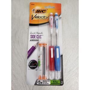 NEW BIC,‎ Mechanical Pencils, VELOCITY, 0.7mm, MEDIUM, #2 red blue